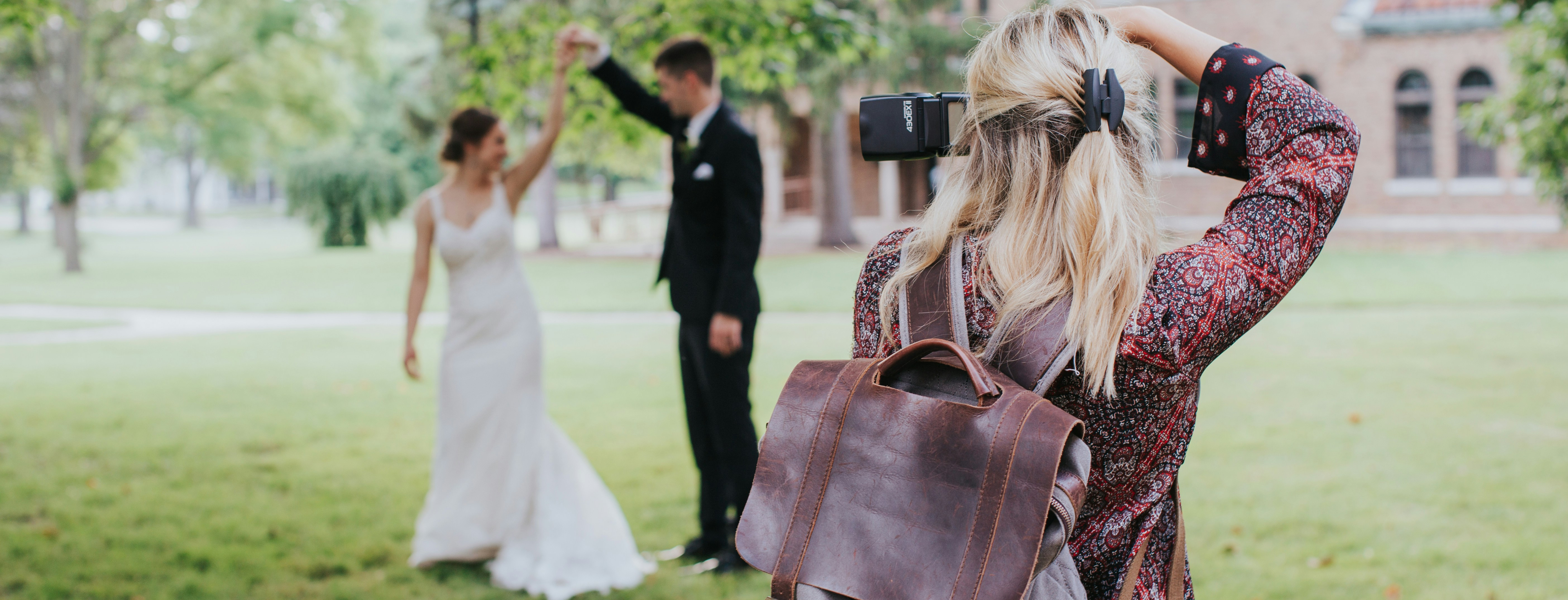 Wedding photographer at work